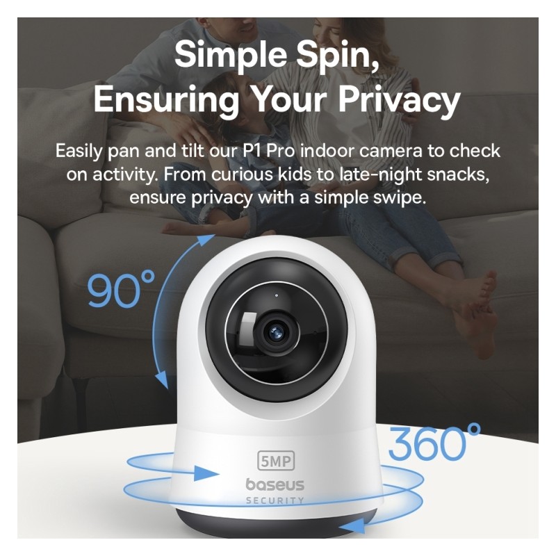 Buy Baseus Security Indoor Camera - P1 Pro - 3K White EU in Cyprus, Nicosia, Limassol, Larnaka, Pafos