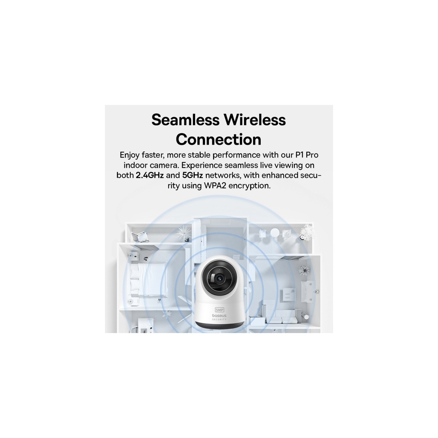 Baseus Security Indoor Camera - P1 Pro - 3K White EU — Buy in Cyprus with Fast Delivery