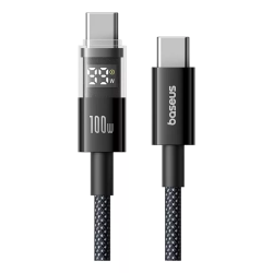 Baseus Display 2 USB-C to USB-C 100W Braided 2m Black (Boxed) — Buy in Cyprus with Fast Delivery