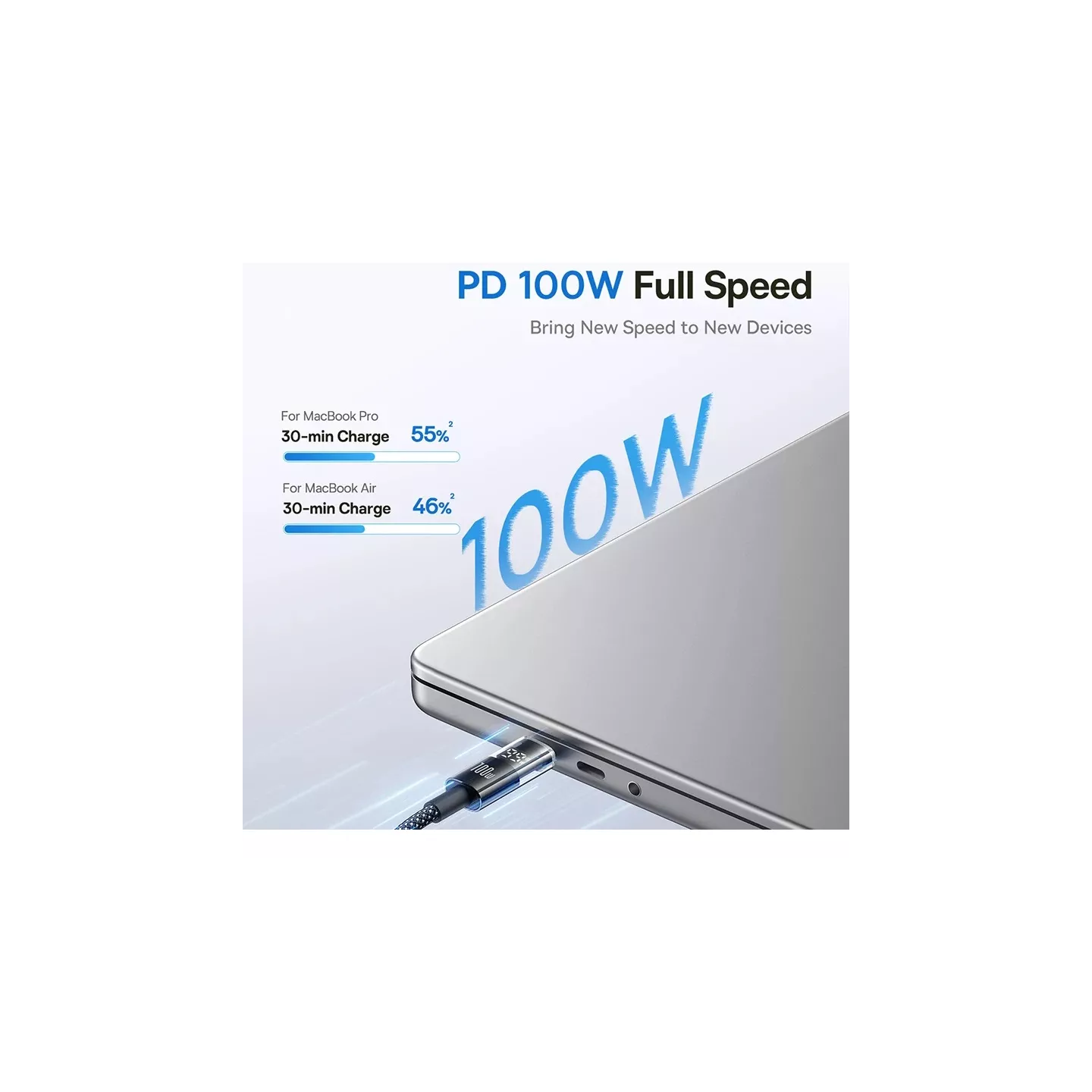 Baseus Display 2 USB-C to USB-C 100W Braided 2m Black (Boxed) — Buy in Cyprus with Fast Delivery