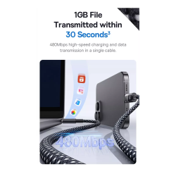 Baseus Display 2 USB-C to USB-C 100W Braided 2m Black (Boxed) — Buy in Cyprus with Fast Delivery