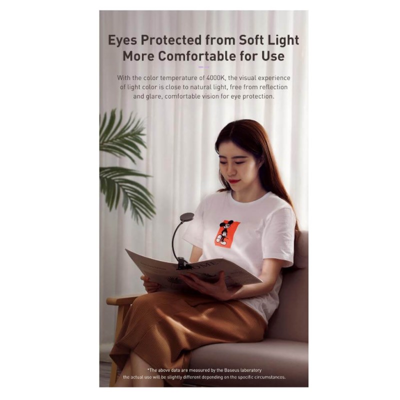 Buy Baseus Reading Mini Clip Lamp - Clip Lamp in Cyprus, Nicosia, Limassol, Larnaka, Pafos