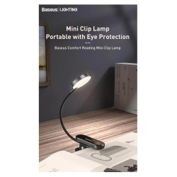 Buy Baseus Reading Mini Clip Lamp - Clip Lamp in Cyprus, Nicosia, Limassol, Larnaka, Pafos