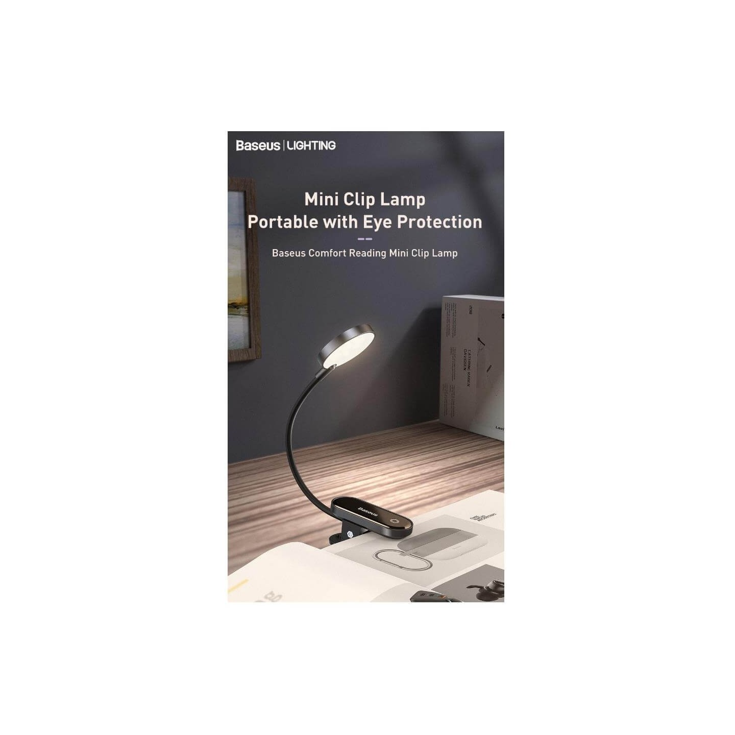 Baseus Reading Mini Clip Lamp - Clip Lamp — Buy in Cyprus with Fast Delivery