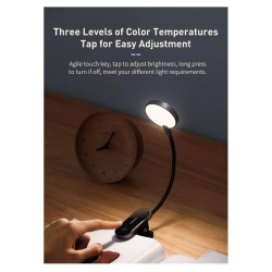 Buy Baseus Reading Mini Clip Lamp - Clip Lamp in Cyprus, Nicosia, Limassol, Larnaka, Pafos
