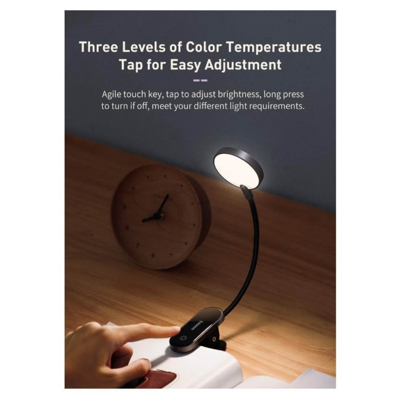 Buy Baseus Reading Mini Clip Lamp - Clip Lamp in Cyprus, Nicosia, Limassol, Larnaka, Pafos