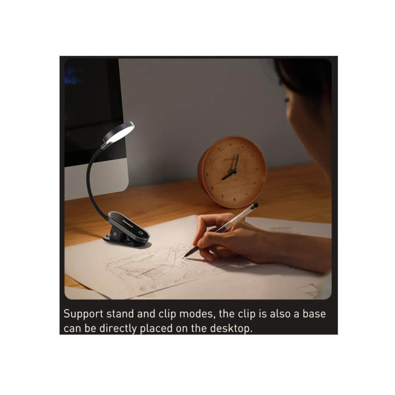 Buy Baseus Reading Mini Clip Lamp - Clip Lamp in Cyprus, Nicosia, Limassol, Larnaka, Pafos