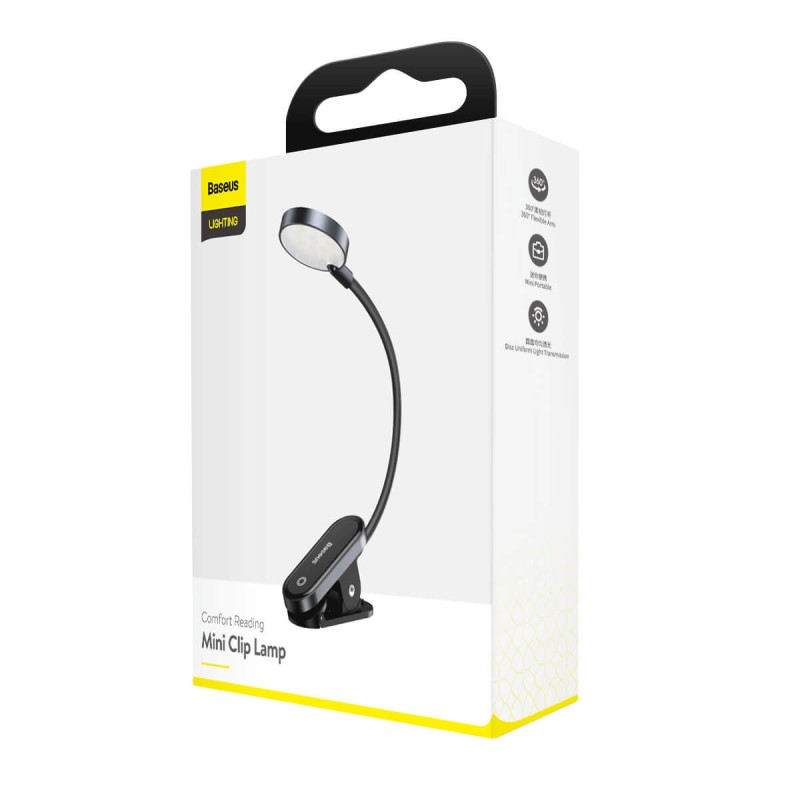 Buy Baseus Reading Mini Clip Lamp - Clip Lamp in Cyprus, Nicosia, Limassol, Larnaka, Pafos
