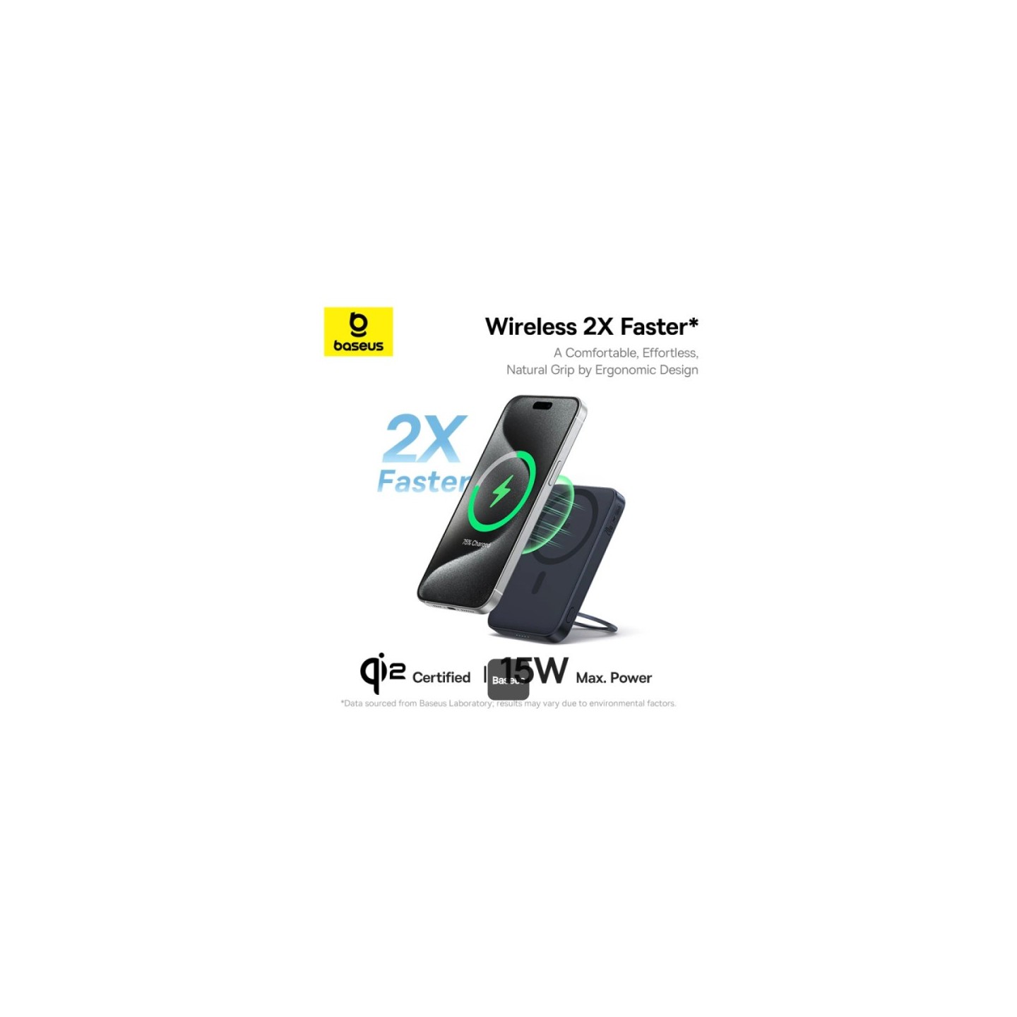 Baseus Powerbank - PicoGo - Wireless 20W 5000mAh 15W Qi2+Stand — Buy in Cyprus with Fast Delivery