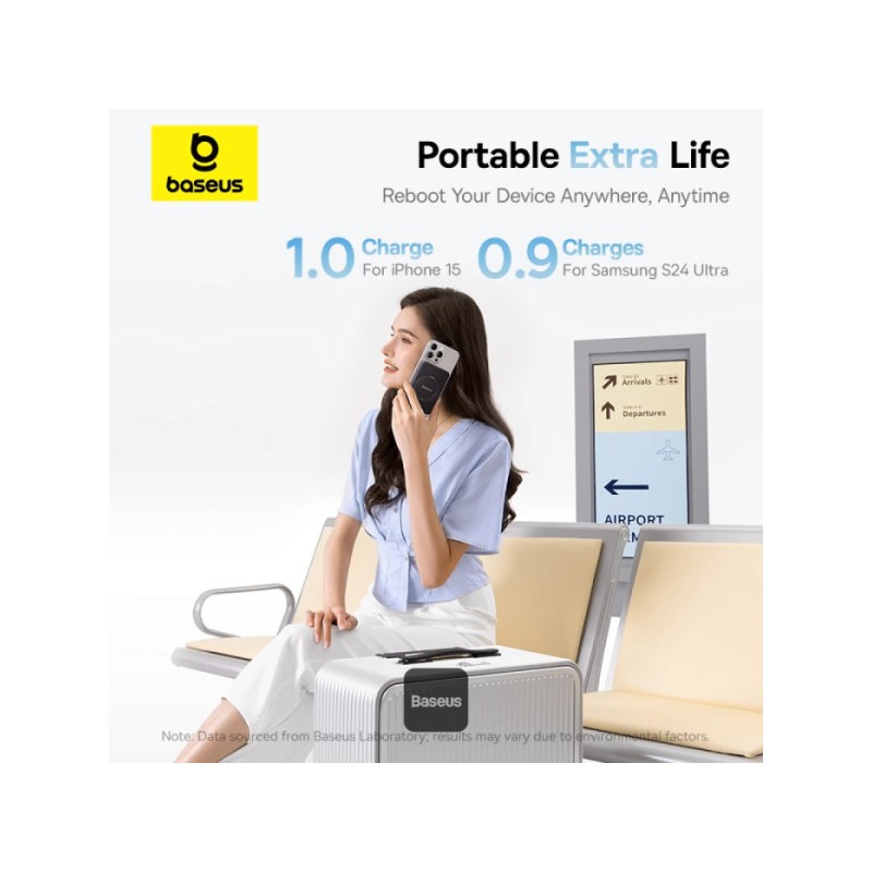 Buy Baseus Powerbank - PicoGo - Wireless 20W 5000mAh 15W Qi2+Stand in Cyprus, Nicosia, Limassol, Larnaka, Pafos