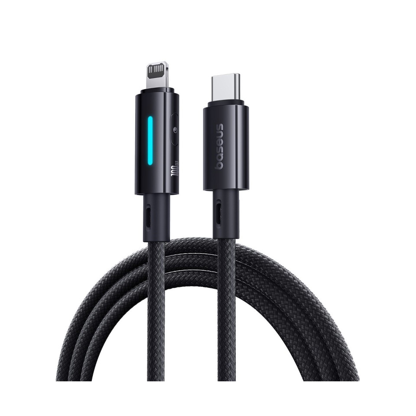 Baseus Cable Lightning to USB-C Lit Button Series - 20W 1m Cosmic Black — Buy in Cyprus with Fast Delivery