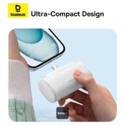 Buy Baseus Powerbank 20W 5000mAh Plug-In Lightning White - 20W, 5000mAh, Plug-In... in Cyprus, Nicosia, Limassol, Larnaka, Pafos
