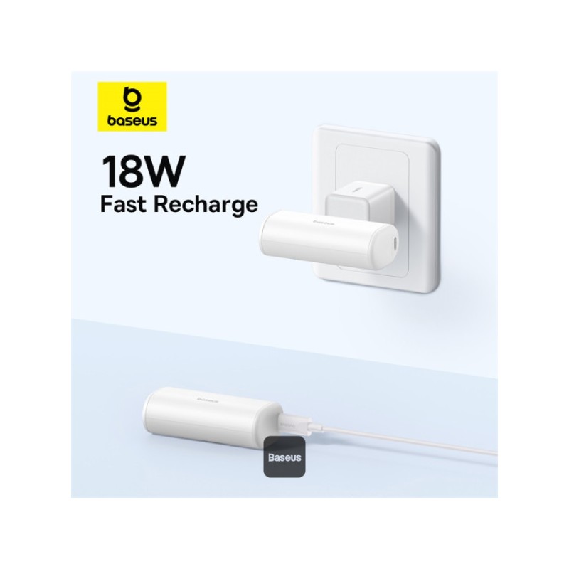 Buy Baseus Powerbank 20W 5000mAh Plug-In Lightning White - 20W, 5000mAh, Plug-In... in Cyprus, Nicosia, Limassol, Larnaka, Pafos