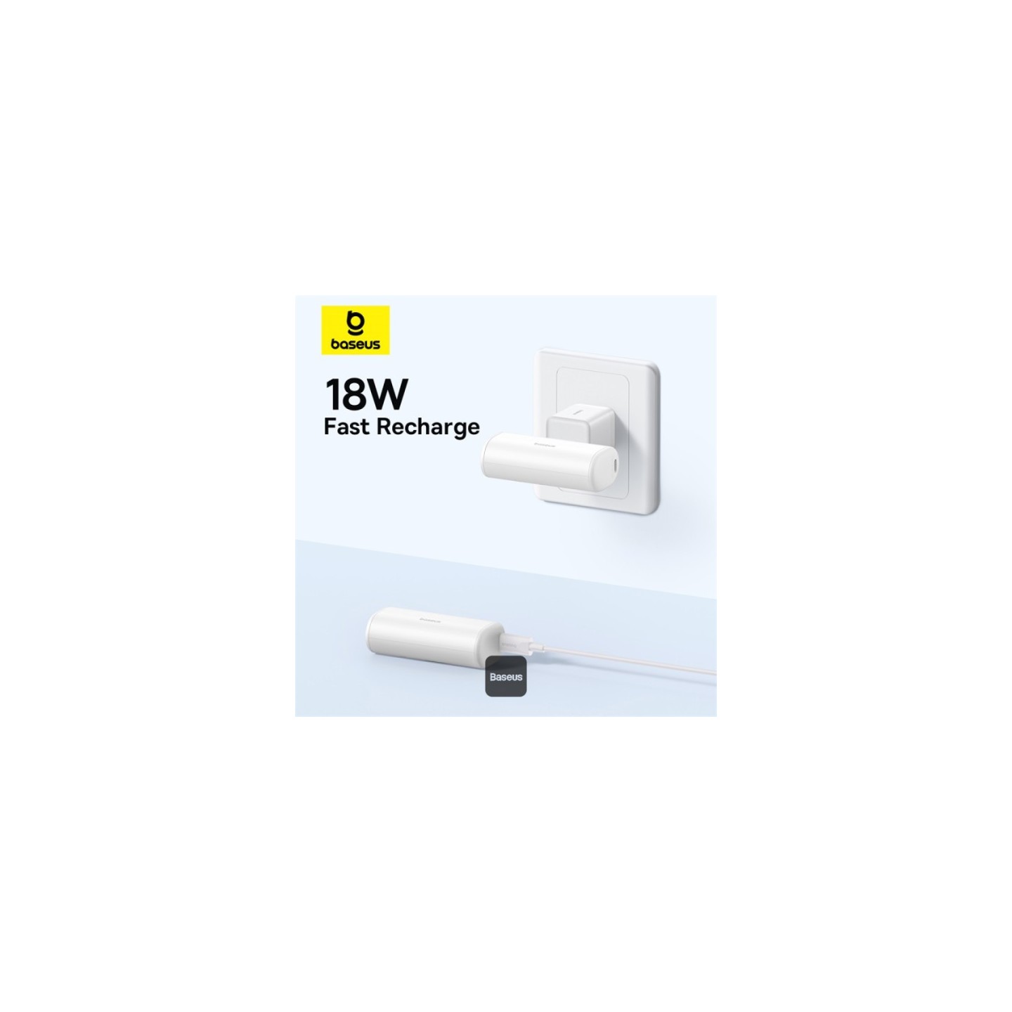 Baseus Powerbank 20W 5000mAh Plug-In Lightning White - 20W, 5000mAh, Plug-In Lightning, White