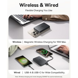 Buy Baseus Powerbank Wireless - 22.5W 10000mAh 15W Qi2 Airpow Black in Cyprus, Nicosia, Limassol, Larnaka, Pafos