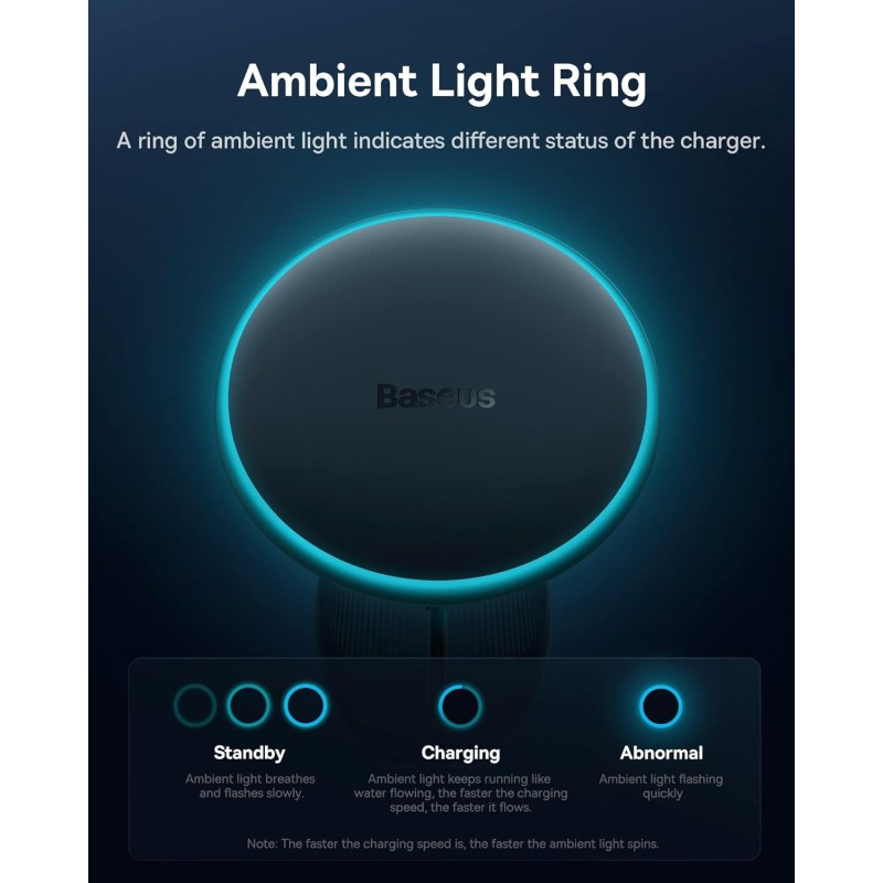 Buy Baseus Wireless AirVent Magnetic Car Charger 15W+25W USB-C - CW01 - Baseus W... in Cyprus, Nicosia, Limassol, Larnaka, Pafos