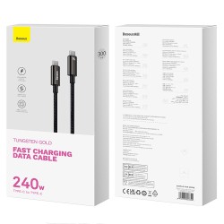 Baseus USB-C to USB-C Tungsten Gold 240W 3m Cable (Retail) — Buy in Cyprus with Fast Delivery