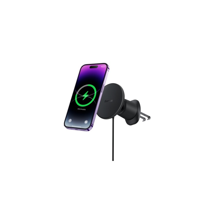 Buy Baseus Wireless AirVent Magnetic Car Charger 15W Black - CW01 - Wireless Air... in Cyprus, Nicosia, Limassol, Larnaka, Pafos