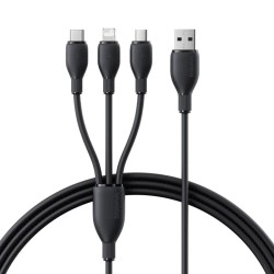 Buy Baseus Cable 3in1 USB-C Micro Ligh Ultra Fast Series - 1.3m - Black in Cyprus, Nicosia, Limassol, Larnaka, Pafos