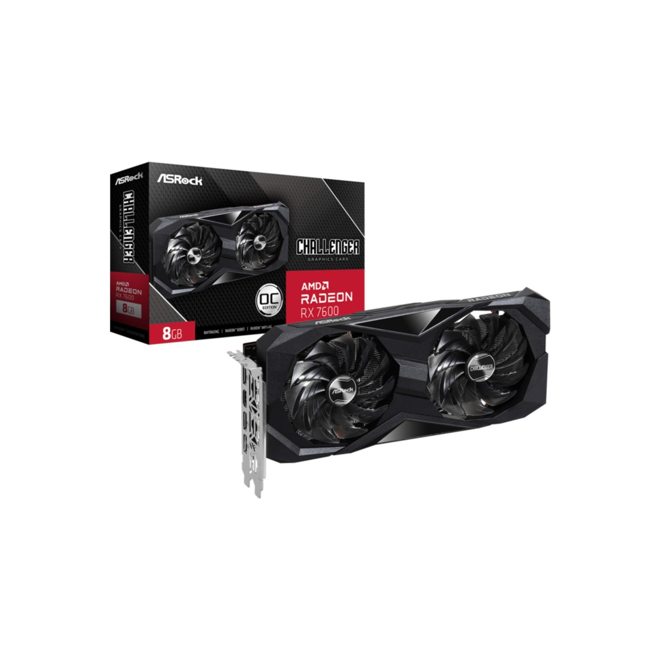 ASRock Radeon RX 7600 8GB Challenger OC - 2695 MHz Boost, Dual-Fan, Metal Backplate — Buy in Cyprus with Fast Delivery