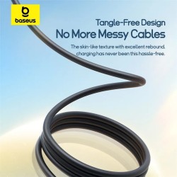 Buy Baseus Cable 3in1 USB-C Micro Ligh Ultra Fast Series - 1.3m - Black in Cyprus, Nicosia, Limassol, Larnaka, Pafos