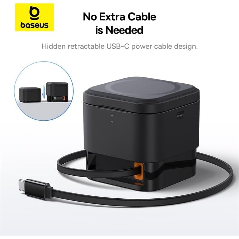 Buy Baseus Charger - Desktop, Wireless, 25W, MagPro, 2-in-1, Black in Cyprus, Nicosia, Limassol, Larnaka, Pafos