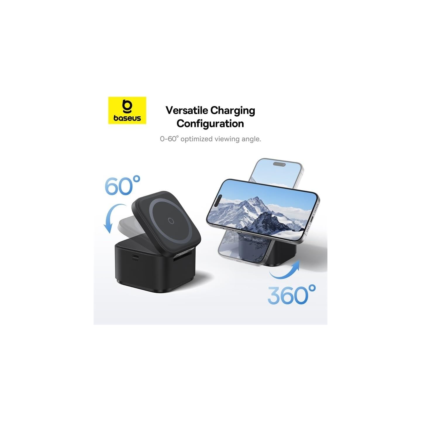 Baseus Charger - Desktop, Wireless, 25W, MagPro, 2-in-1, Black — Buy in Cyprus with Fast Delivery