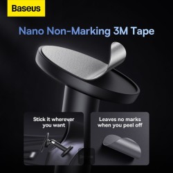 Buy Baseus Car Dashboard Magnetic Stick-On Phone Mount Black - C01 - Black in Cyprus, Nicosia, Limassol, Larnaka, Pafos