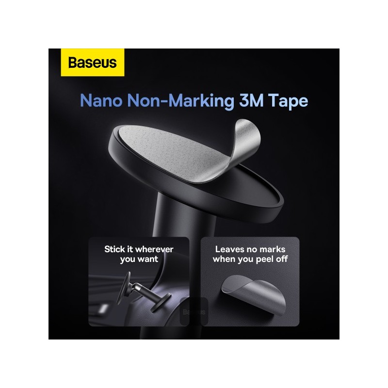 Buy Baseus Car Dashboard Magnetic Stick-On Phone Mount Black - C01 - Black in Cyprus, Nicosia, Limassol, Larnaka, Pafos