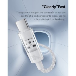 Buy Baseus Cable USB-C to USB-C Gem Series - 100W 1.0m White in Cyprus, Nicosia, Limassol, Larnaka, Pafos