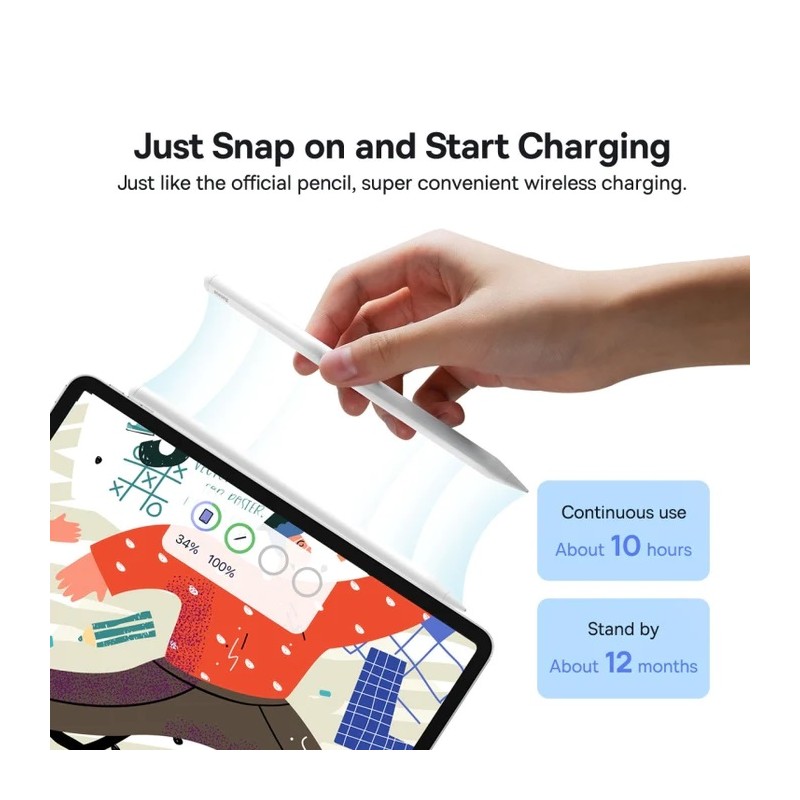 Buy Baseus IT Stylus Active USB-C with LED Indicators - White in Cyprus, Nicosia, Limassol, Larnaka, Pafos