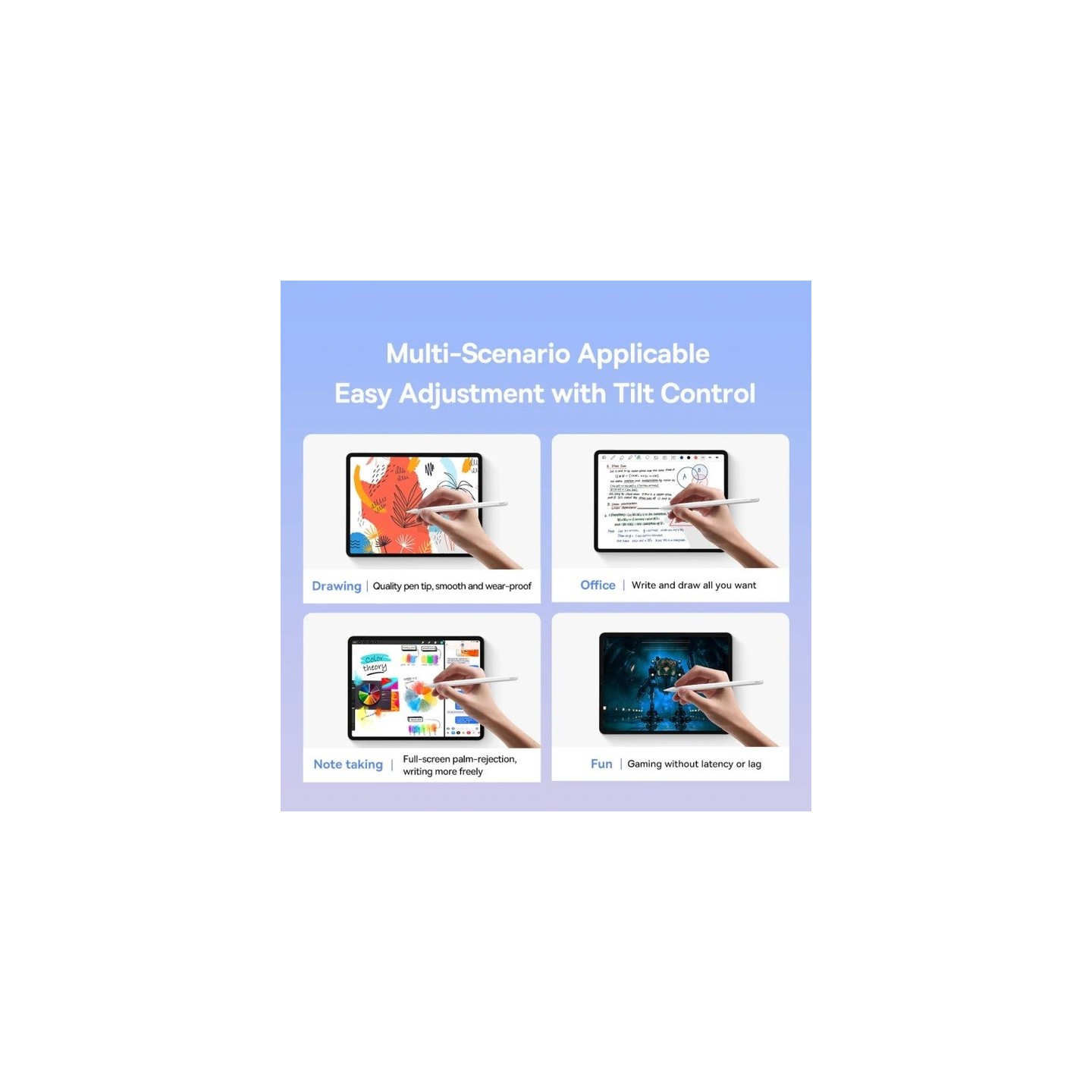 Baseus IT Stylus Active USB-C with LED Indicators - White — Buy in Cyprus with Fast Delivery