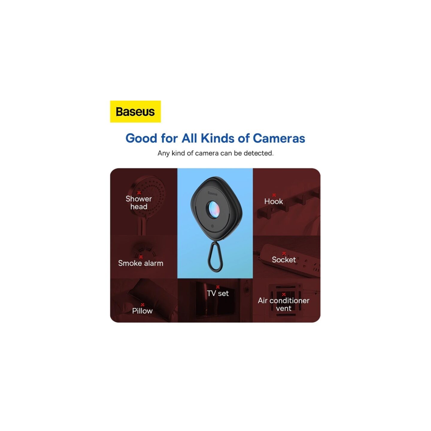 Baseus HEYO Hidden Camera Detector - BS-HA016 - Hidden Camera Detector — Buy in Cyprus with Fast Delivery