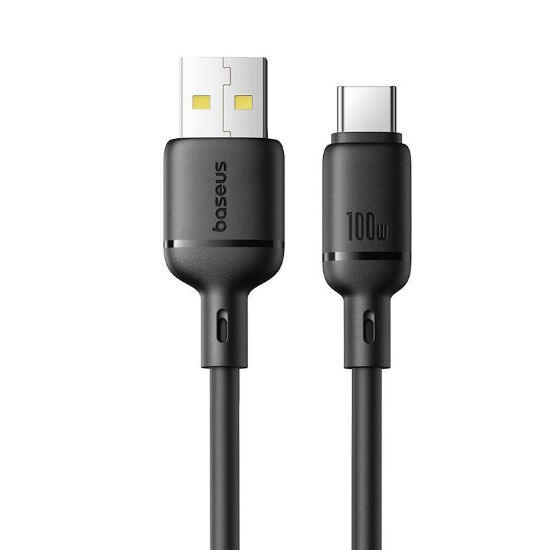 Baseus Silky Series USB-C to USB-A Cable 2m 100W Black (Boxed) — Buy in Cyprus with Fast Delivery