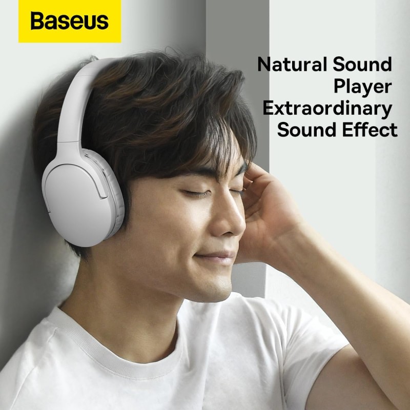 Buy Baseus Wireless Headphones Encok - D02 Pro v2 - Over Ear White in Cyprus, Nicosia, Limassol, Larnaka, Pafos