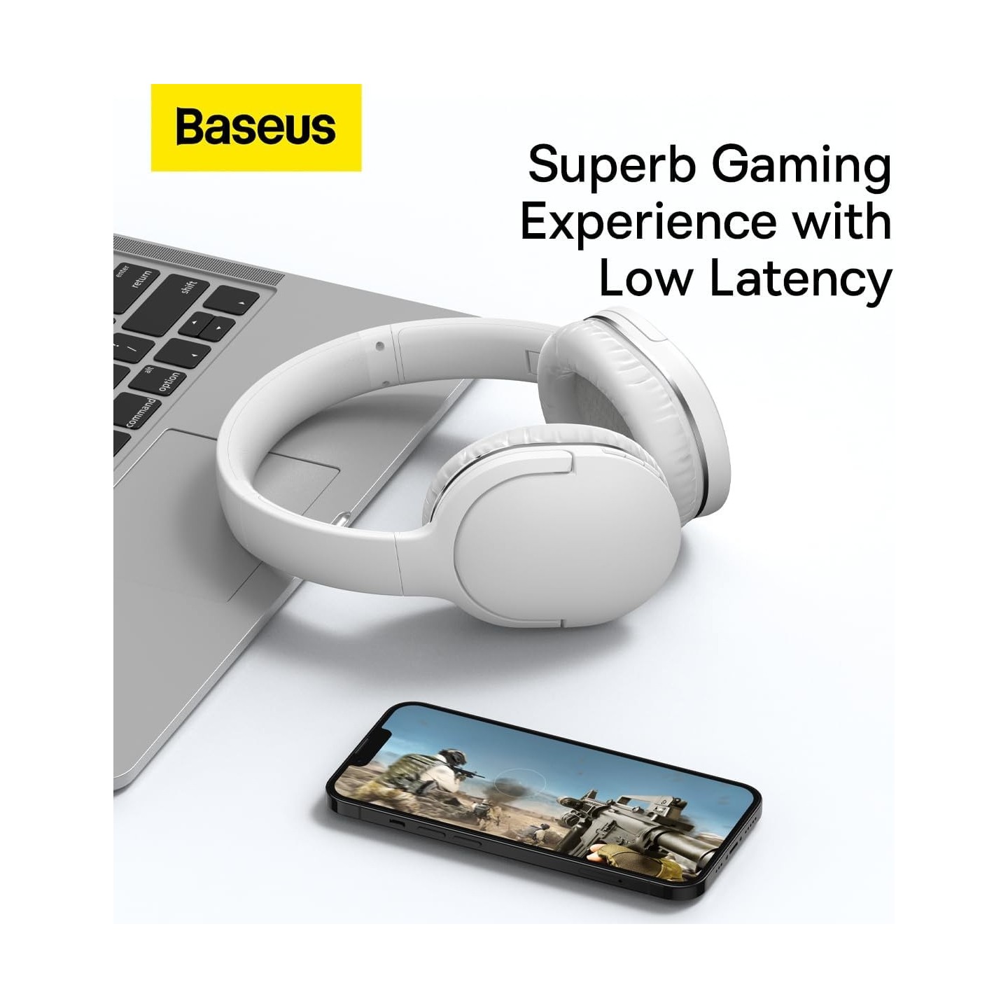 Baseus Wireless Headphones Encok - D02 Pro v2 - Over Ear White — Buy in Cyprus with Fast Delivery