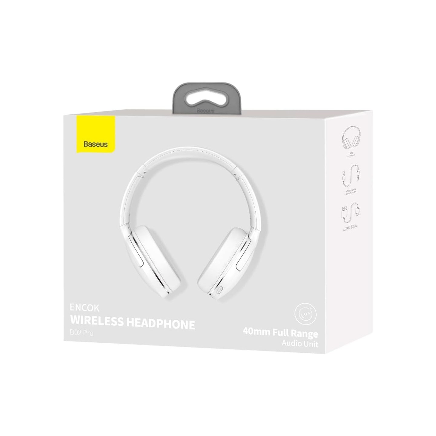 Baseus Wireless Headphones Encok - D02 Pro v2 - Over Ear White — Buy in Cyprus with Fast Delivery