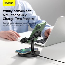 Buy Baseus Charger Desktop Wireless 20W 3-in-1 - SWAN - Black in Cyprus, Nicosia, Limassol, Larnaka, Pafos