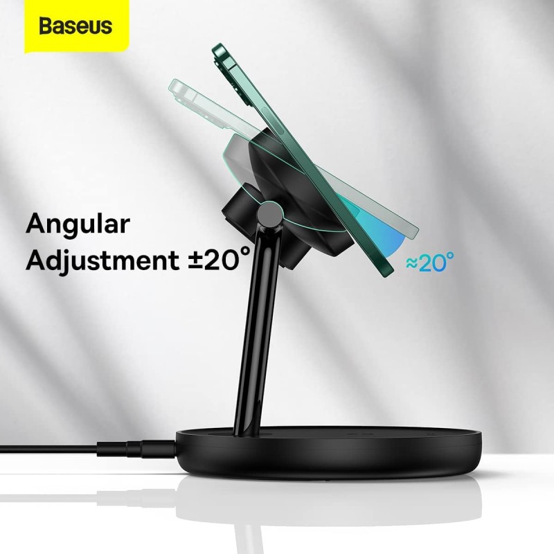 Buy Baseus Charger Desktop Wireless 20W 3-in-1 - SWAN - Black in Cyprus, Nicosia, Limassol, Larnaka, Pafos