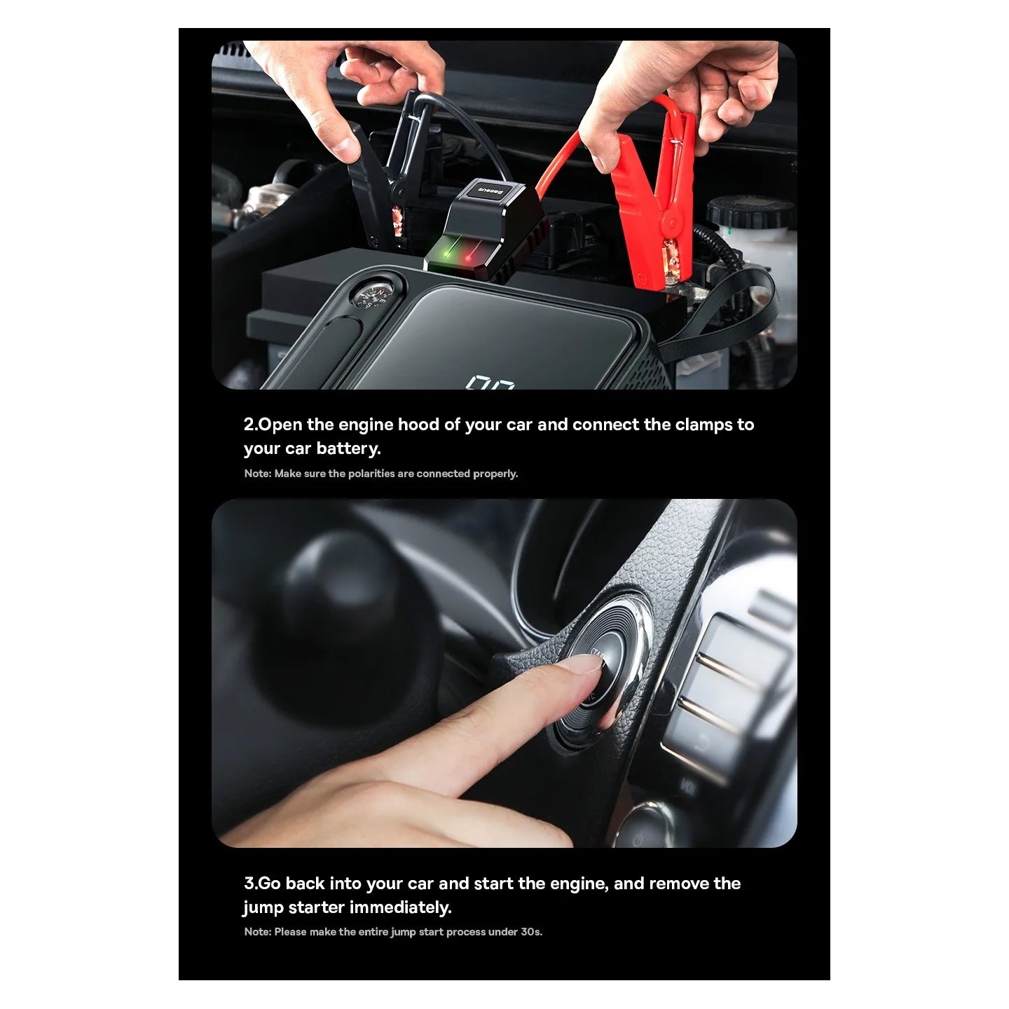 Baseus Car Jump Start Booster & Powerbank - 26800maH 3000A — Buy in Cyprus with Fast Delivery