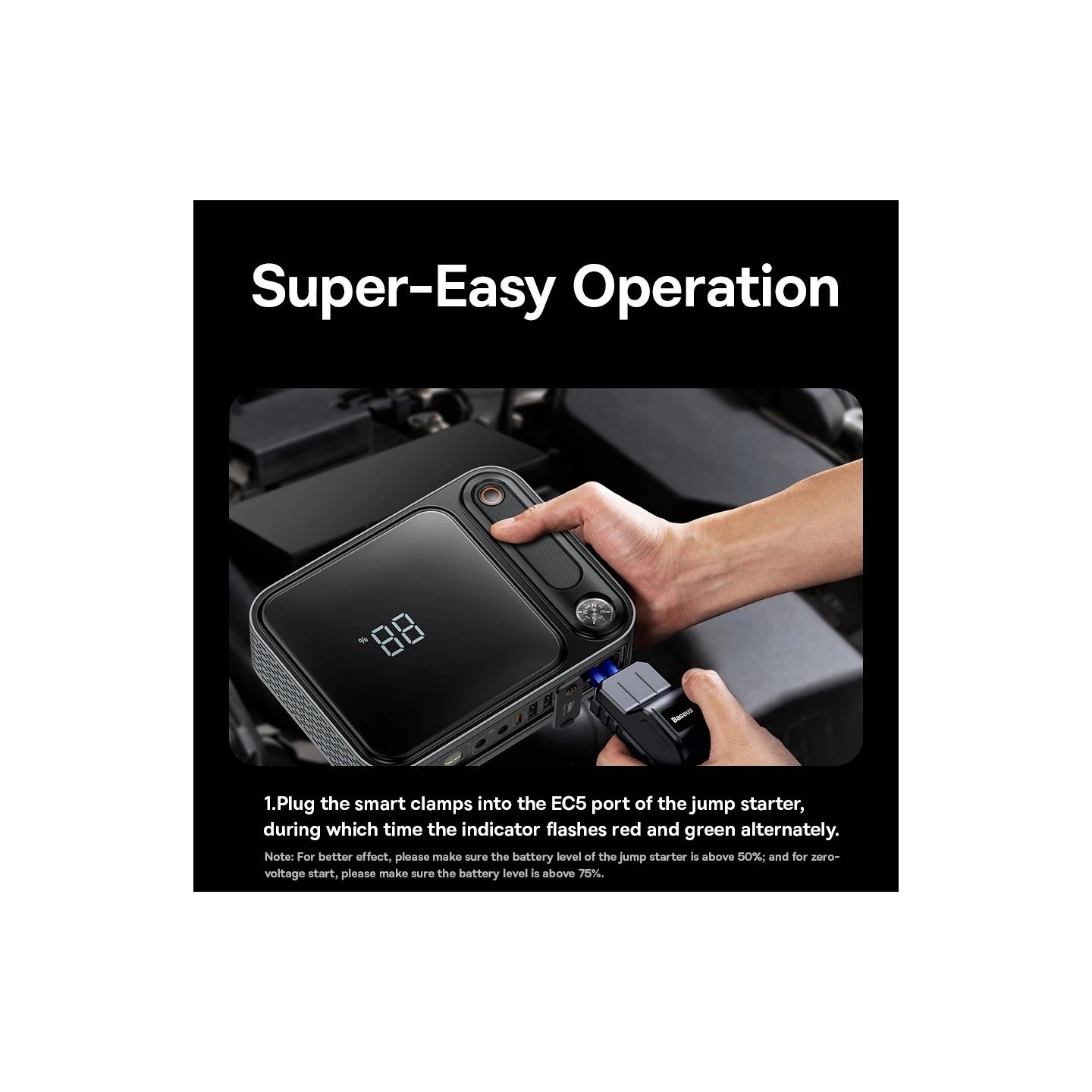 Baseus Car Jump Start Booster & Powerbank - 26800maH 3000A — Buy in Cyprus with Fast Delivery