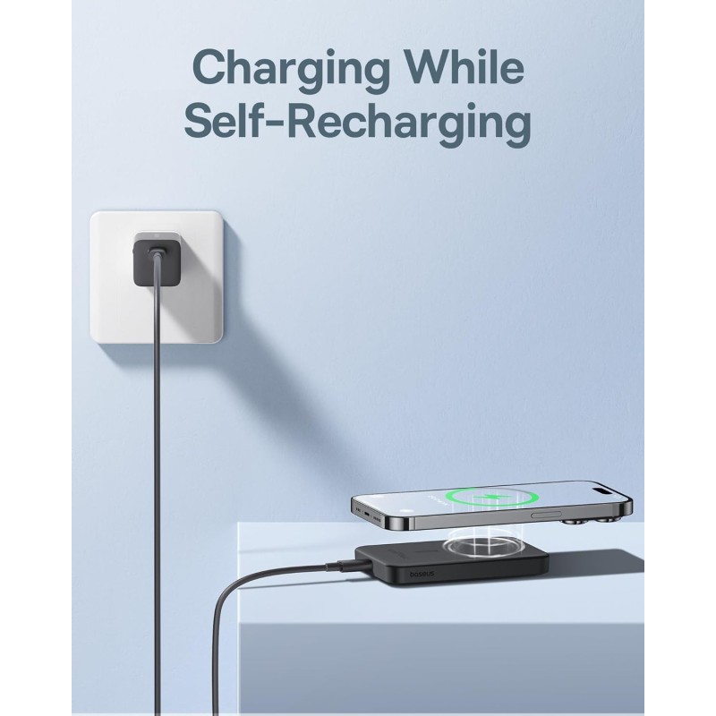 Buy Baseus Powerbank - 20W 5000mAh Magnetic Wireless Black in Cyprus, Nicosia, Limassol, Larnaka, Pafos