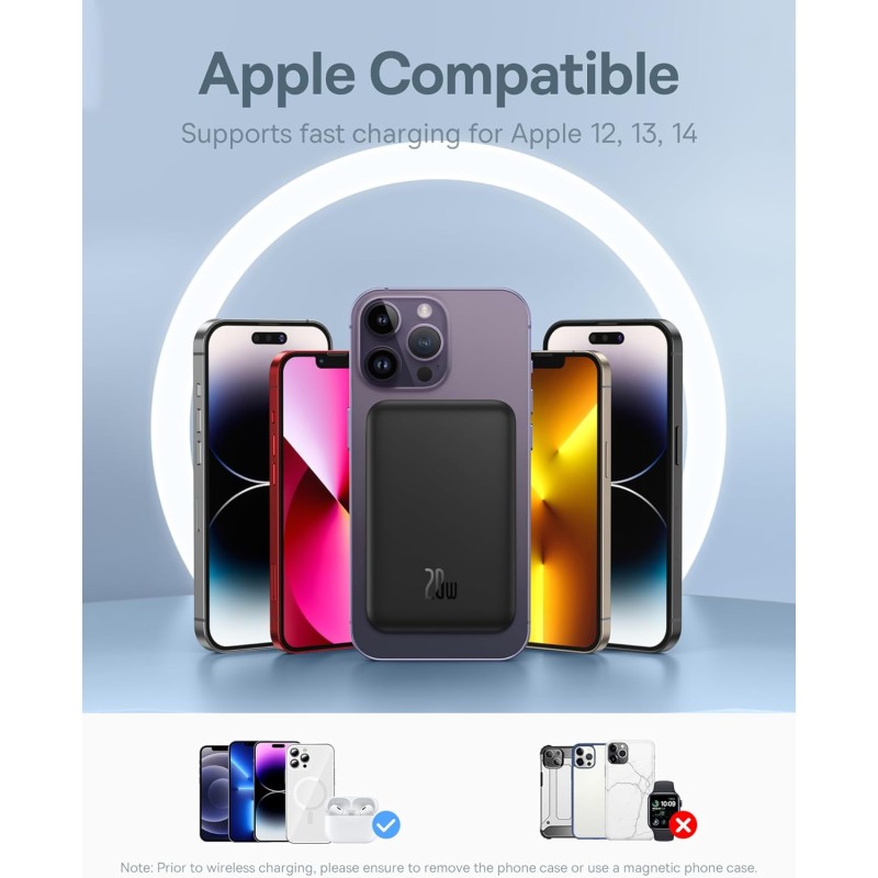 Buy Baseus Powerbank - 20W 5000mAh Magnetic Wireless Black in Cyprus, Nicosia, Limassol, Larnaka, Pafos