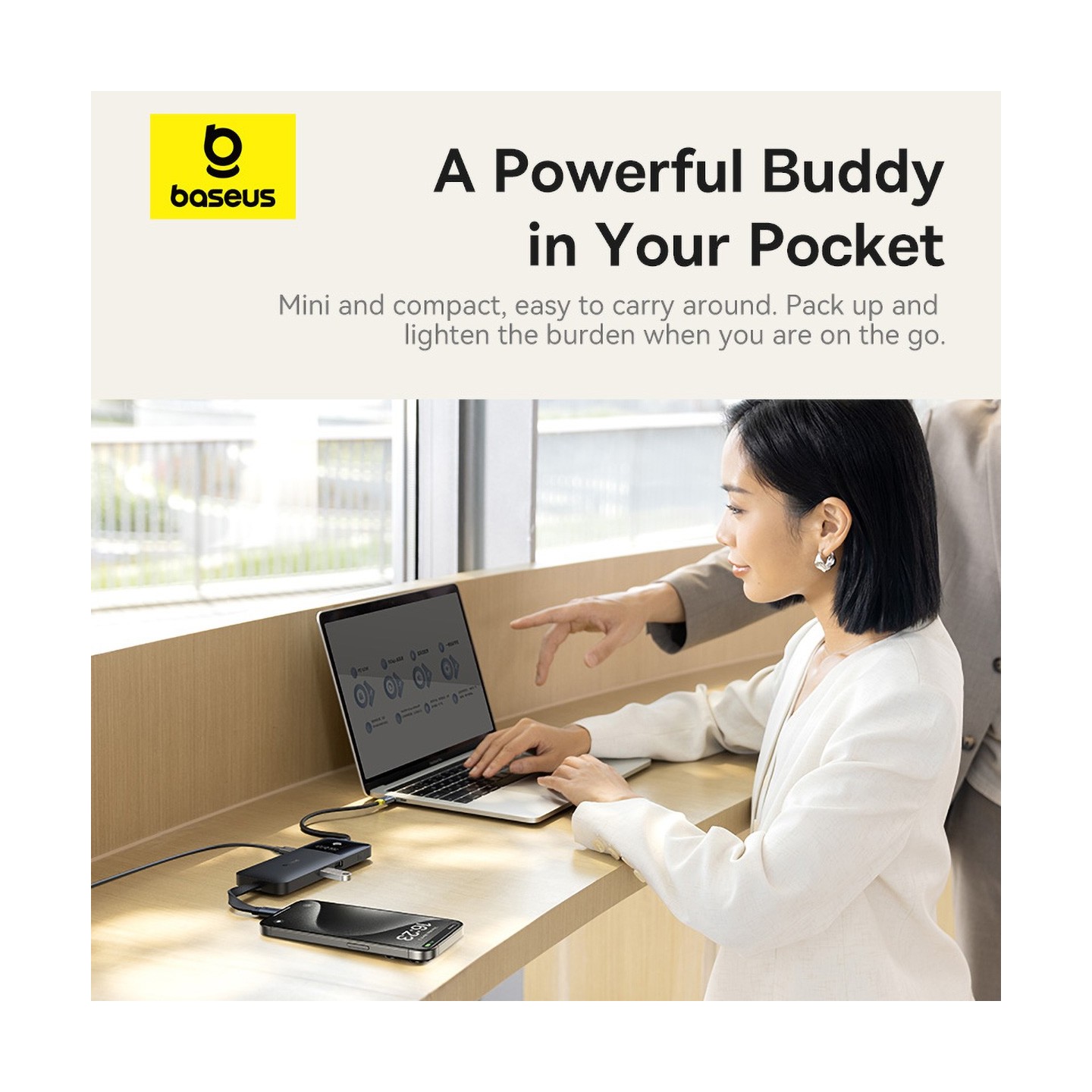 Baseus NOMOS - Dual Fast Charging 6-in-1 USB Hub 4kHDMI & PD100W — Buy in Cyprus with Fast Delivery