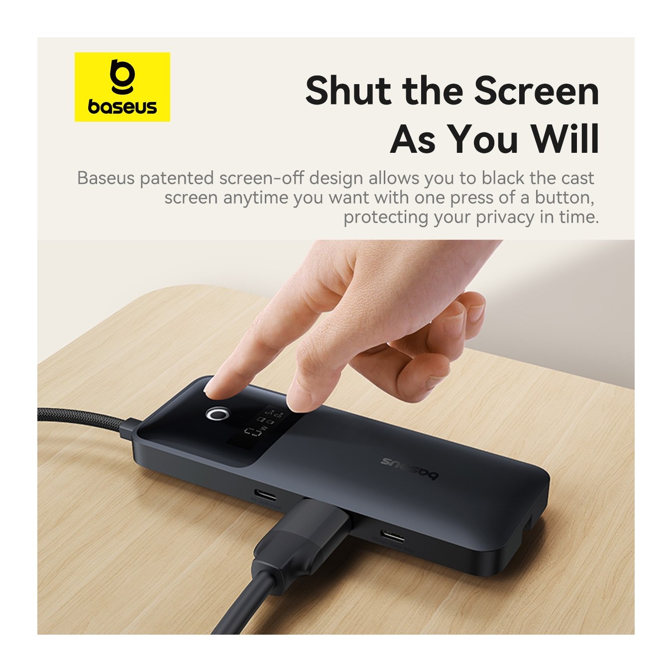 Baseus NOMOS BS-OH168 6-in-1 USB-C Hub 4K@60Hz HDMI PD100W (Boxed) — Buy in Cyprus with Fast Delivery