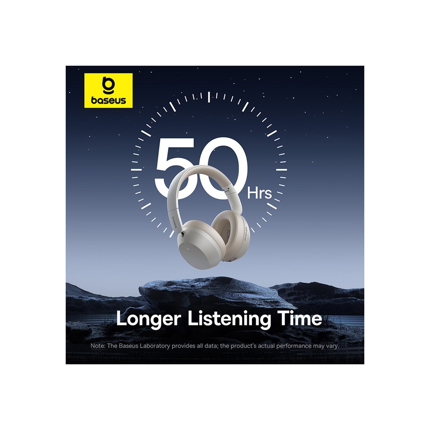 Baseus Headphones Over Ear Bass 35 Max White - Over Ear, White — Buy in Cyprus with Fast Delivery