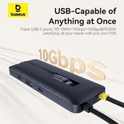 Baseus NOMOS BS-OH168 6-in-1 USB Hub 4K HDMI PD100W — Armenius Store Cyprus