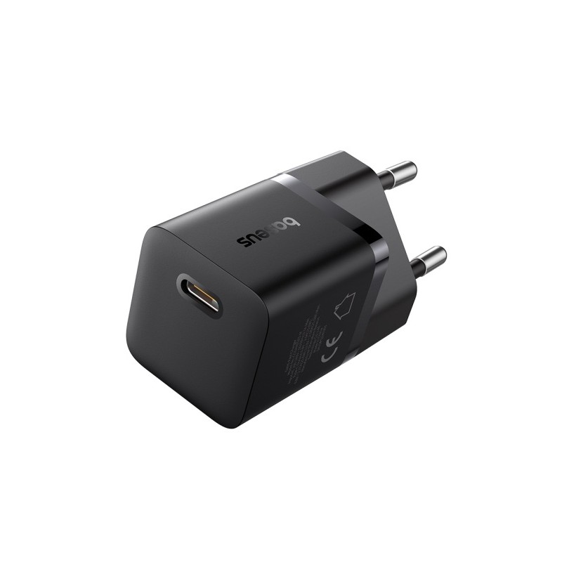 Buy Baseus Charger Wall 25W USB-C - GAN5 Mini - EU Black in Cyprus, Nicosia, Limassol, Larnaka, Pafos