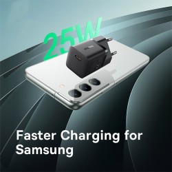 Buy Baseus Charger Wall 25W USB-C - GAN5 Mini - EU Black in Cyprus, Nicosia, Limassol, Larnaka, Pafos