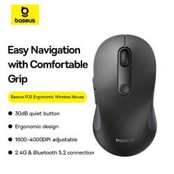 Baseus IT Mouse F02 BS-F02 Wireless Black (Boxed) — Buy in Cyprus with Fast Delivery